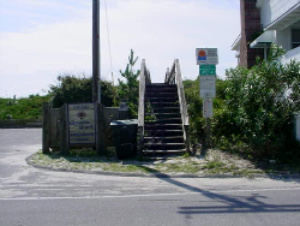 Steps to beach access